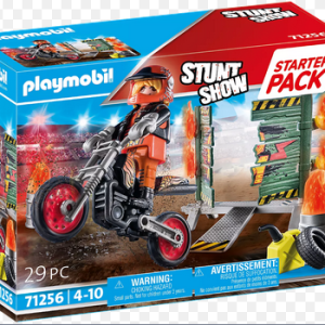 Playmobil 71256 Starter Pack Stuntshow moto con pared de fuego