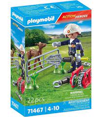 Playmobil 71467 Misión bomberos: rescate de animal